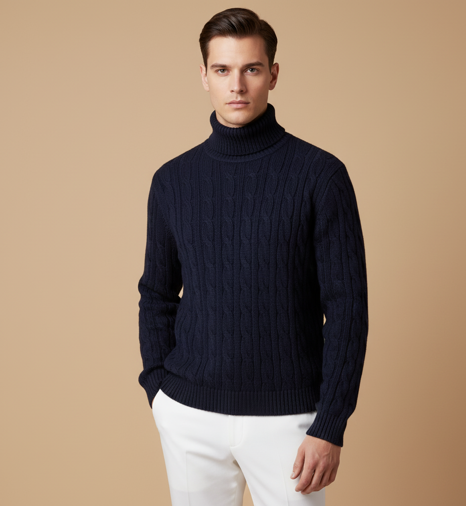 Premium Cable Knit Turtleneck