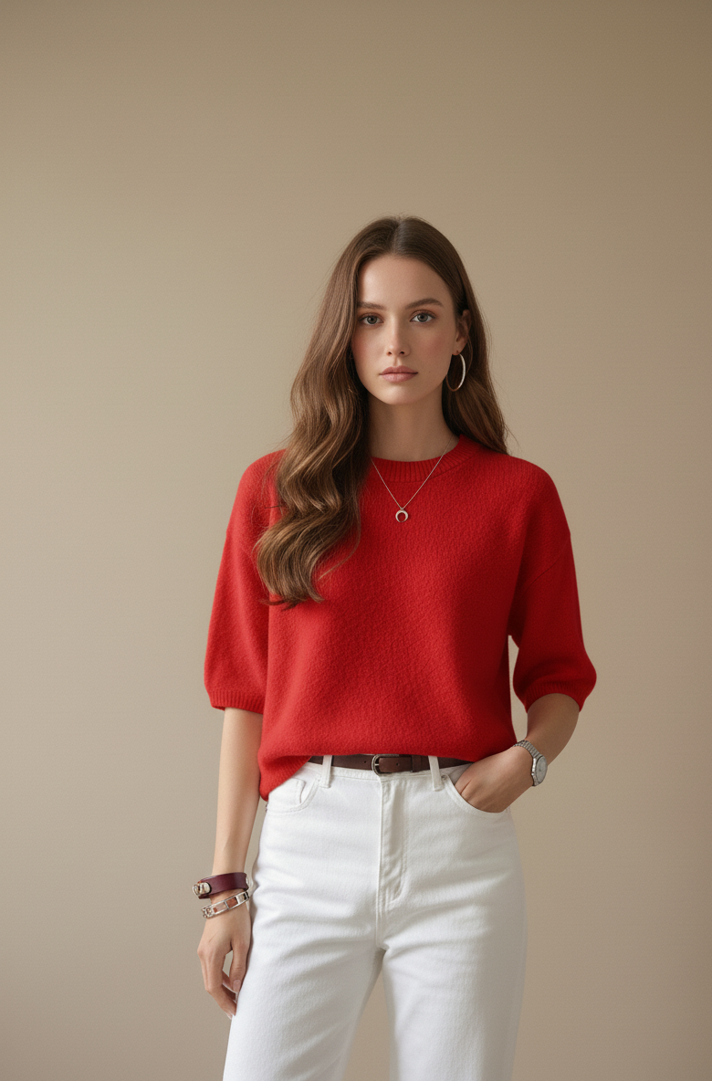 Premium Wool Half Sweater